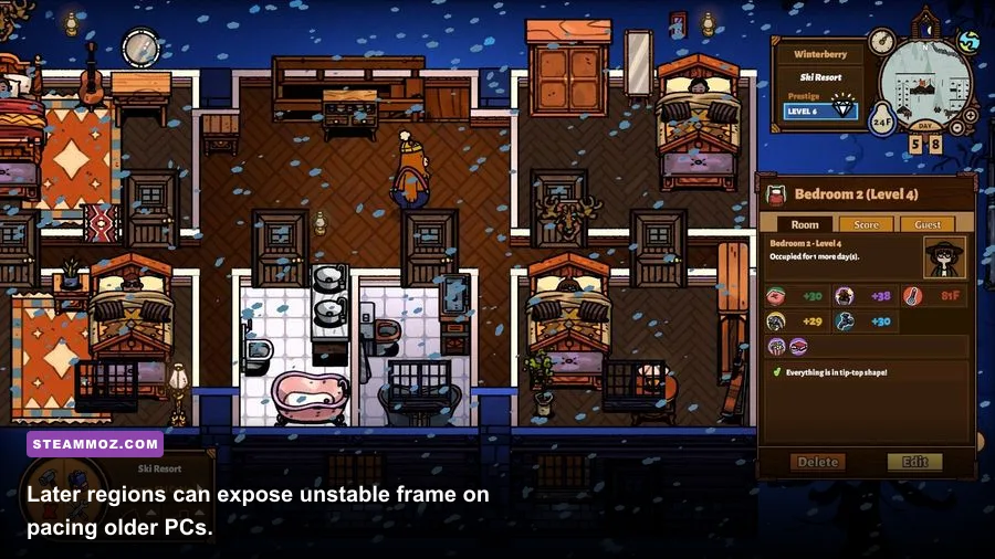 Bear and Breakfast Winterberry lodge gameplay scene