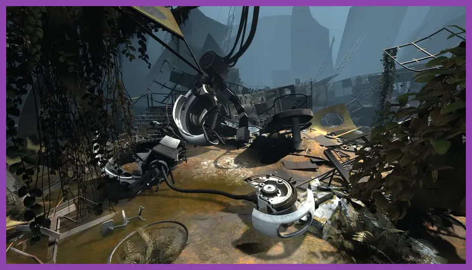 GLaDOS destruction chamber scenery demanding rendering performance in Portal 2