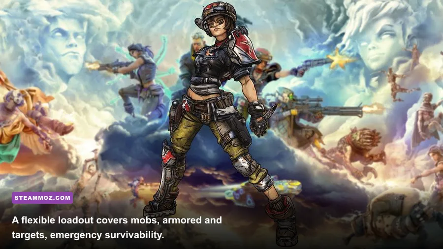 Borderlands 3 Moze beginner weapon and shield loadout