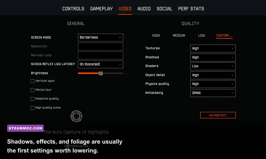 First Strike Final Hour advanced graphics options for shadows effects and foliage