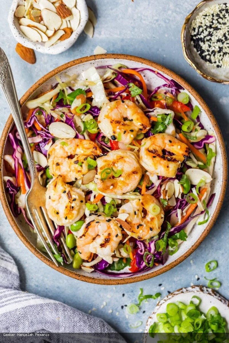 Salad Udang Miso Renyah Tinggi Protein dan Serat