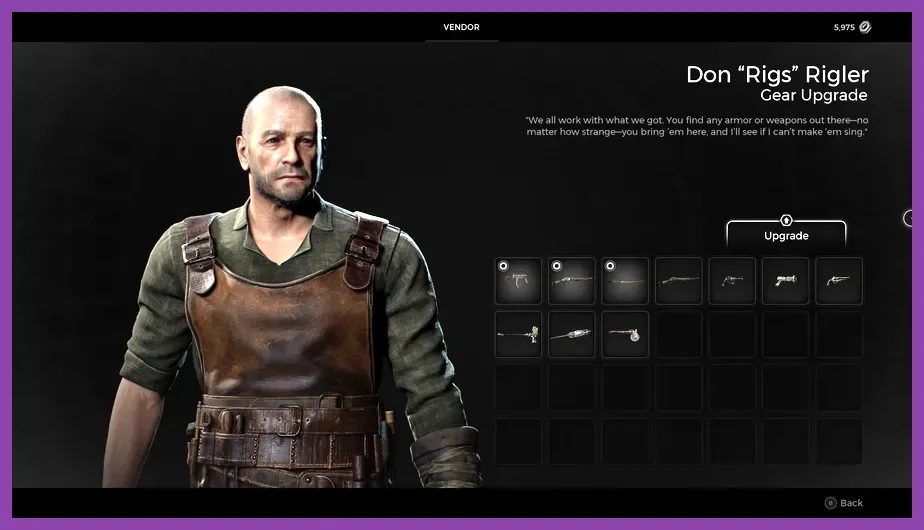 Remnant 2 upgrading weapons with Rigs and scrap