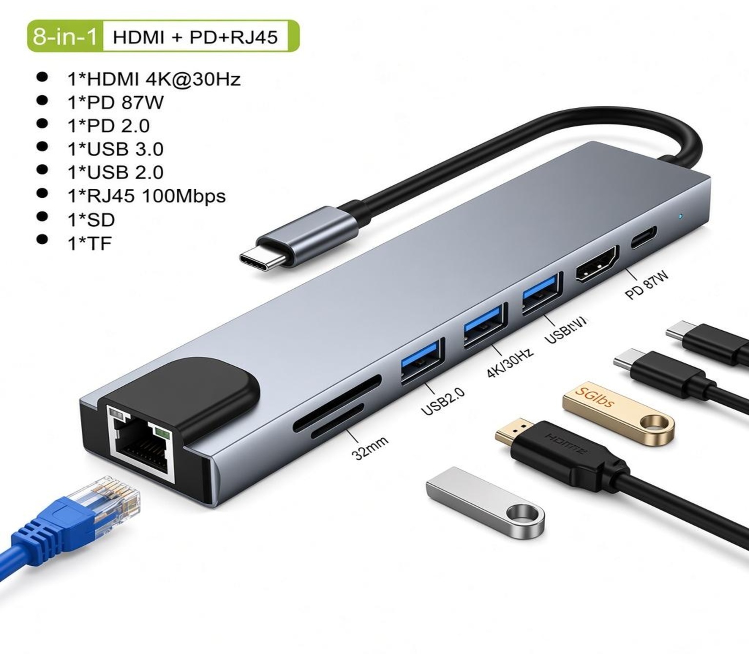 USB C Hub Multiport Adapter