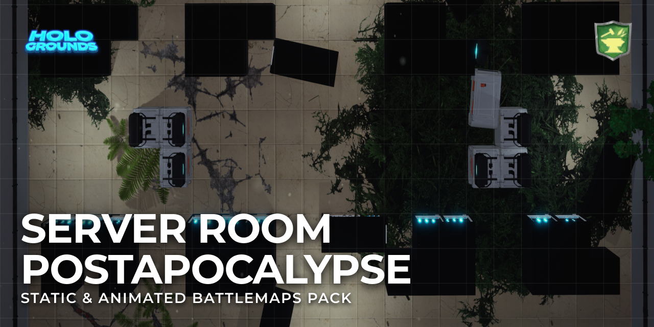 Server Room Postapocalypse Animated Battlemaps