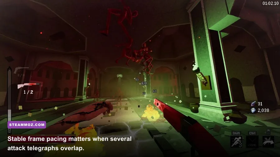 Blood Rush running on PC during a crowded combat encounter