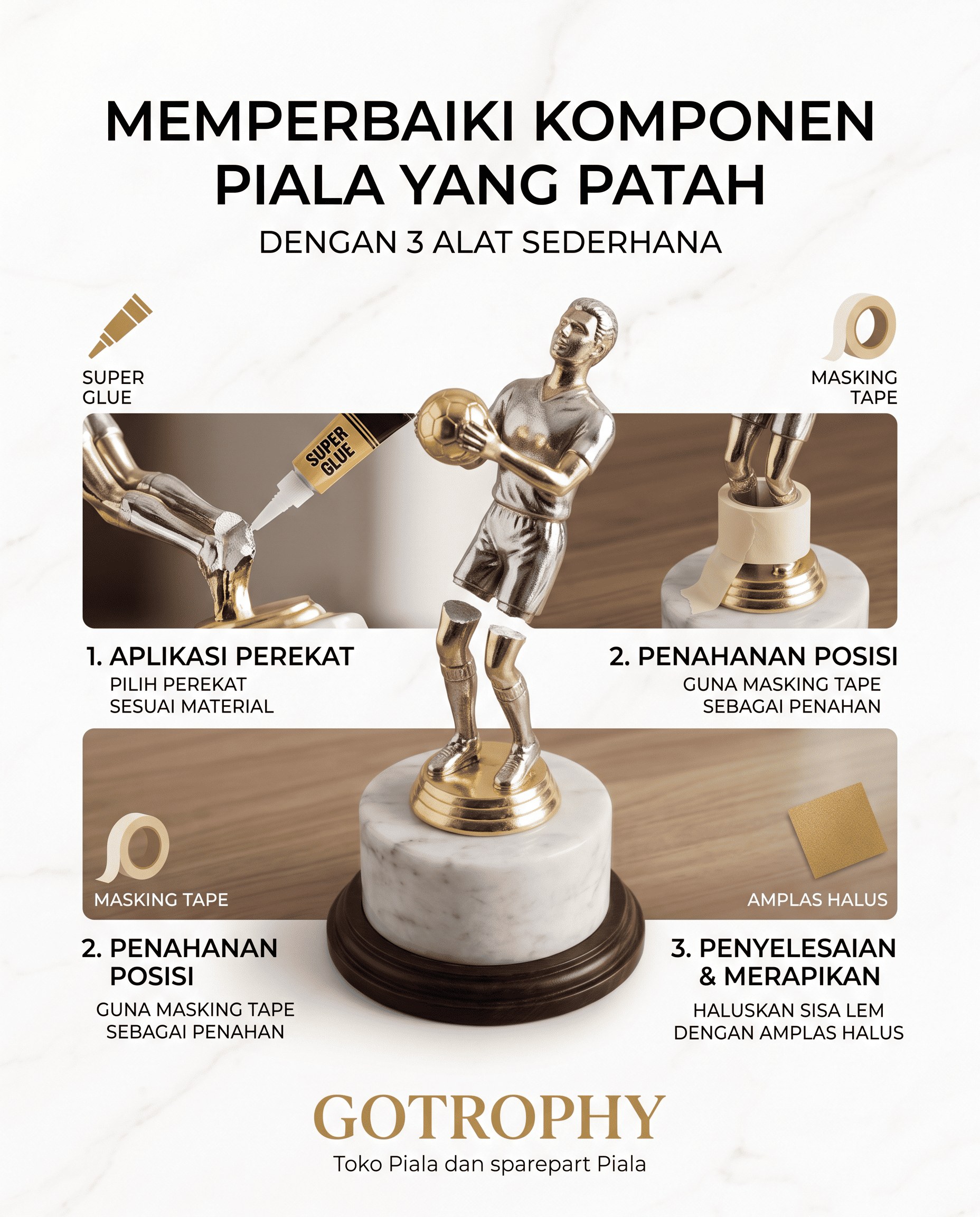 Panduan Teknis Restorasi Komponen Piala yang Mengalami Kerusakan Struktural