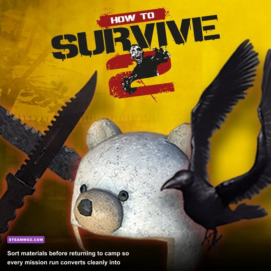 How to Survive 2 inventory showing crafted weapons and survival materials