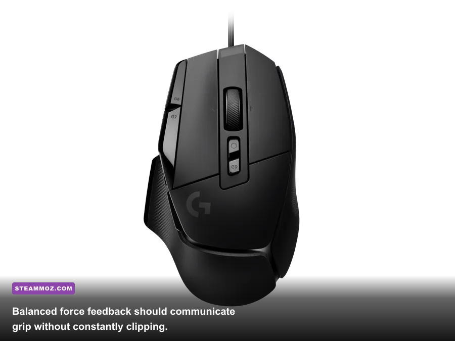 Hands using a Logitech G29 while driving a racing simulator on PC