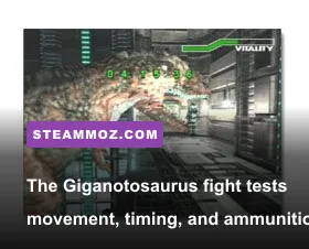 Dino Crisis 2 Giganotosaurus boss battle