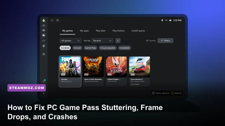 Xbox PC Game Pass desktop application interface running on Windows 11