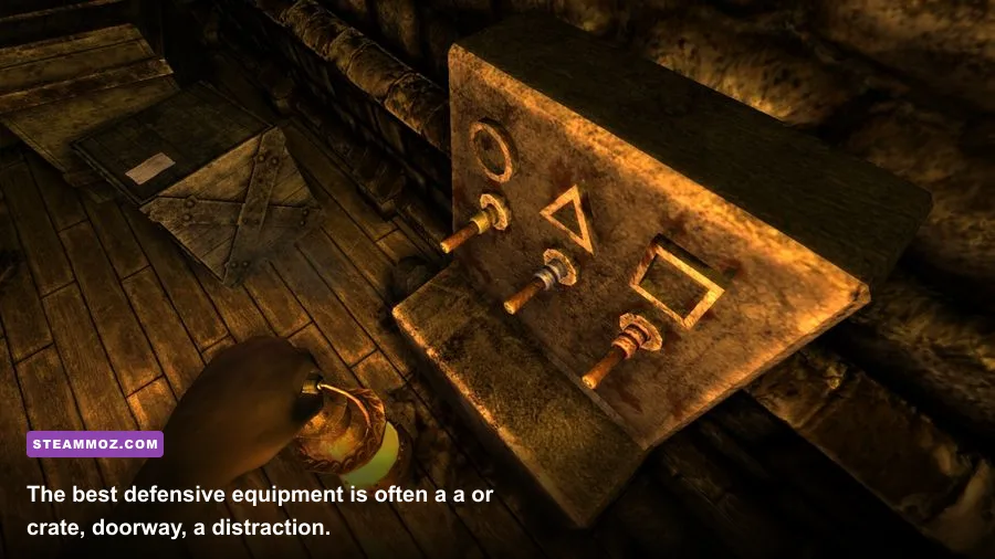 Amnesia The Dark Descent Storage area with crates and environmental puzzle