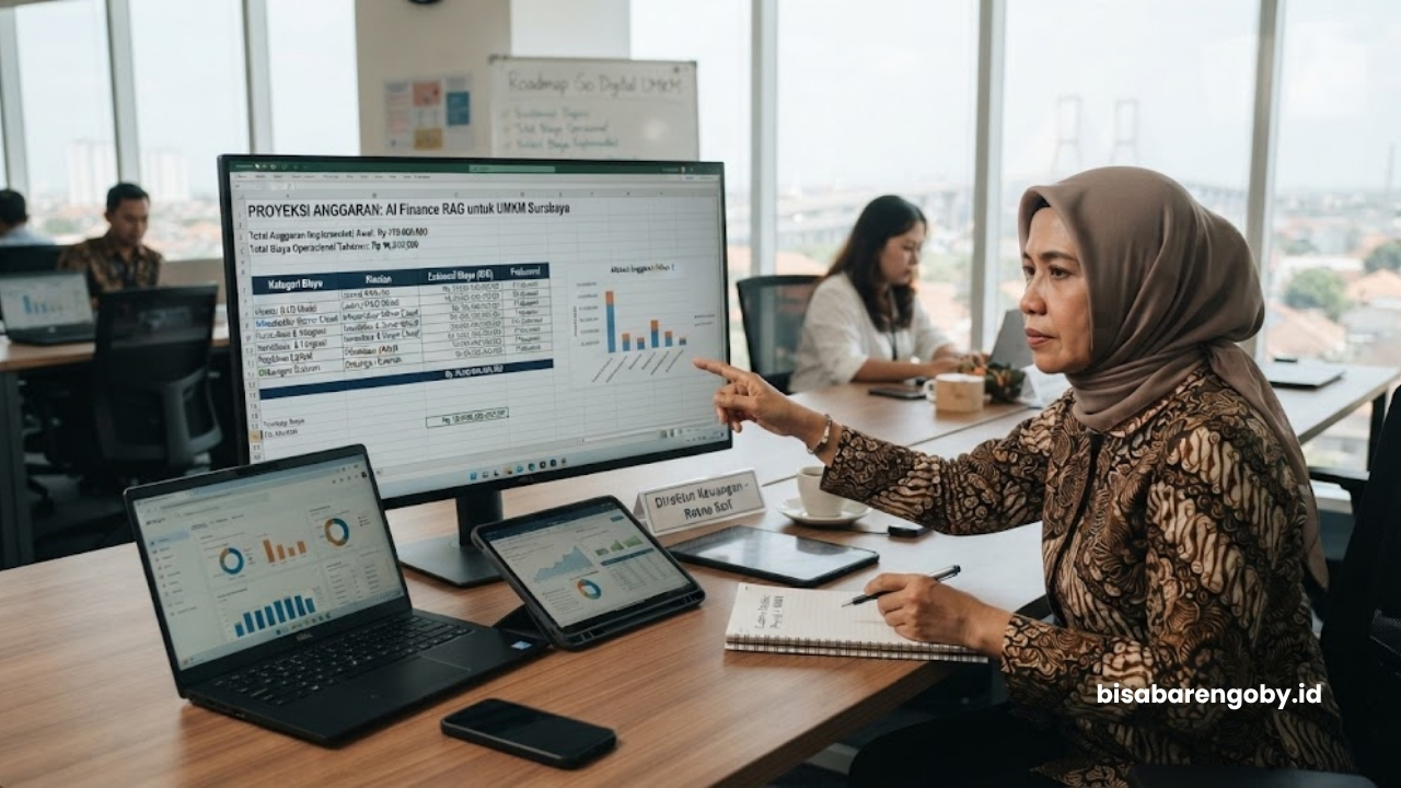 Direktur keuangan memproyeksikan anggaran harga AI Finance untuk UMKM di Surabaya berbasis RAG