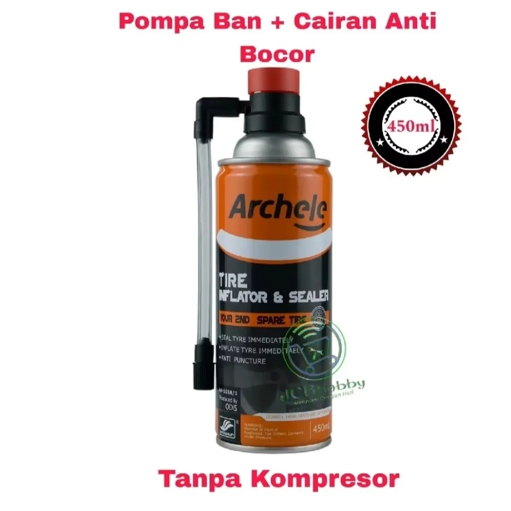 Cairan Anti Bocor Ban Tubbles Archele 350ml 450 ml Tire Inflator Sealer Pompa Ban Darurat Motor Mobil dan Sepeda - Gambar 3