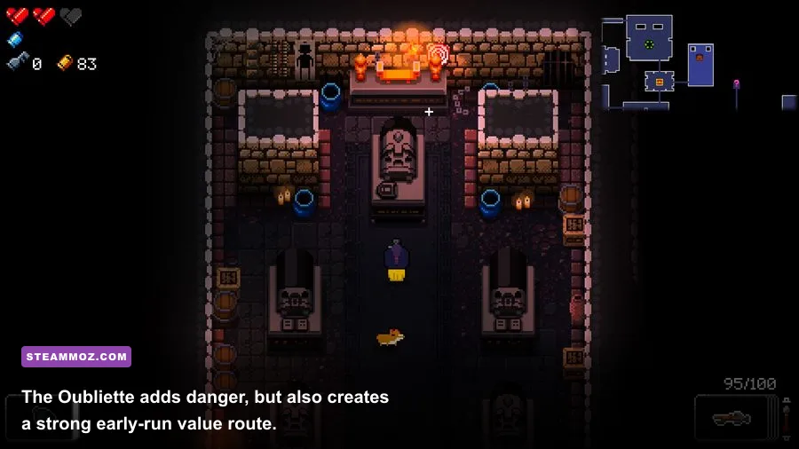 Enter the Gungeon Oubliette secret floor with its hidden entrance route