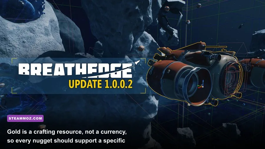 Gold resource floating near wreckage in Breathedge