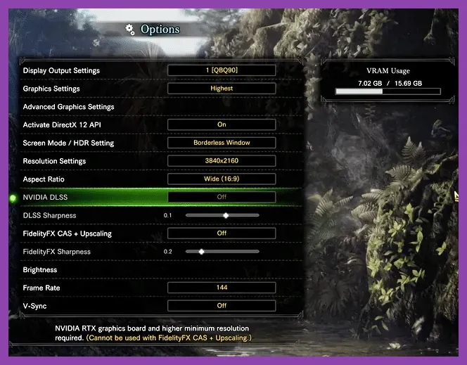 NVIDIA DLSS and frame generation settings for Kingdom Come Deliverance 2