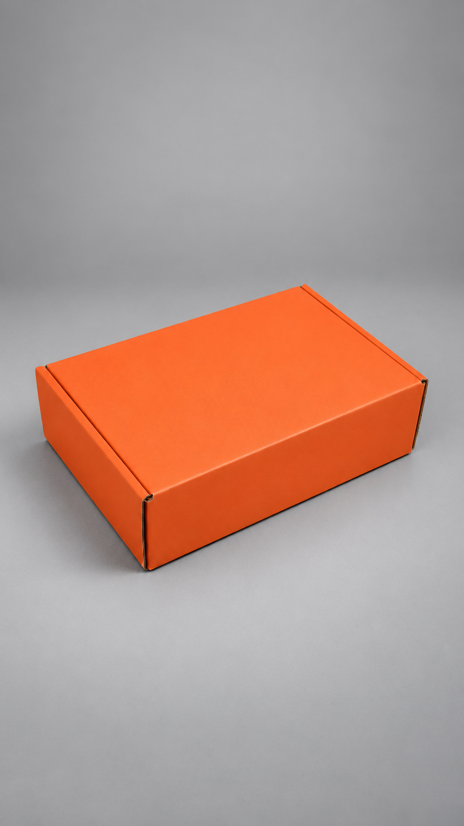 Однотонная оранжевая коробка из гофрокартона, Paperibox Алматы