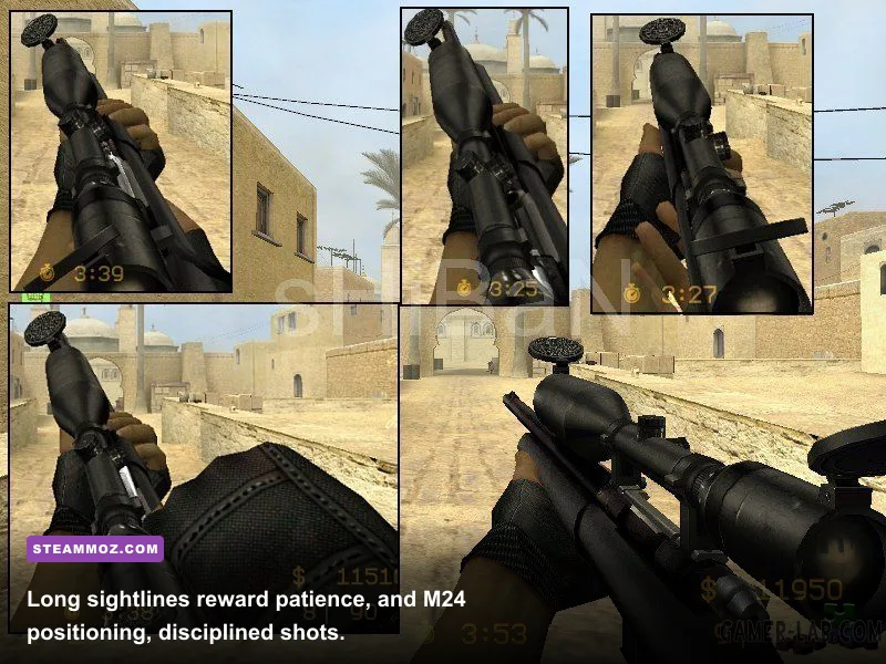 Central Intelligence sniper watching a long sightline with an M24