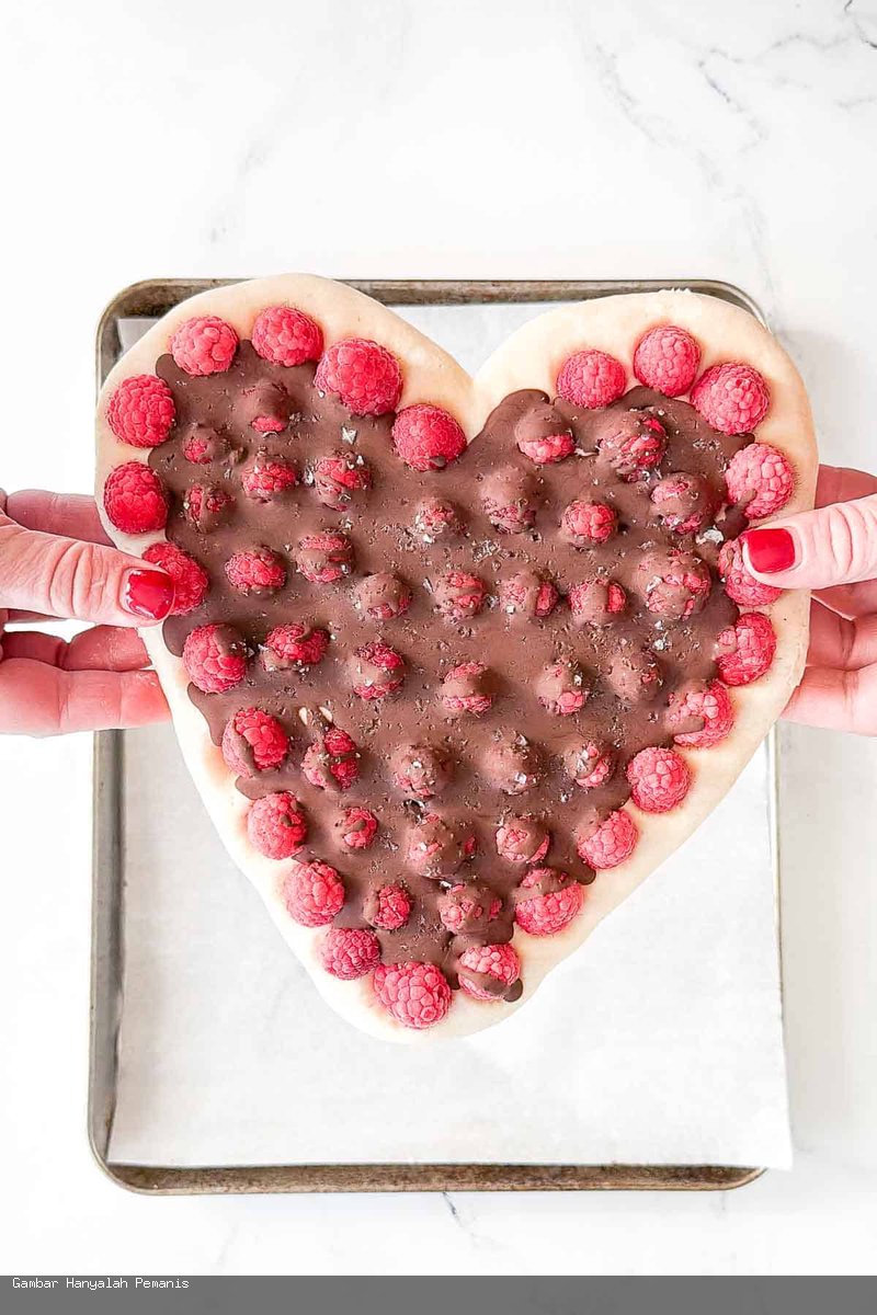 Permen Yogurt Raspberry Cokelat Berbentuk Hati dengan Protein Tinggi