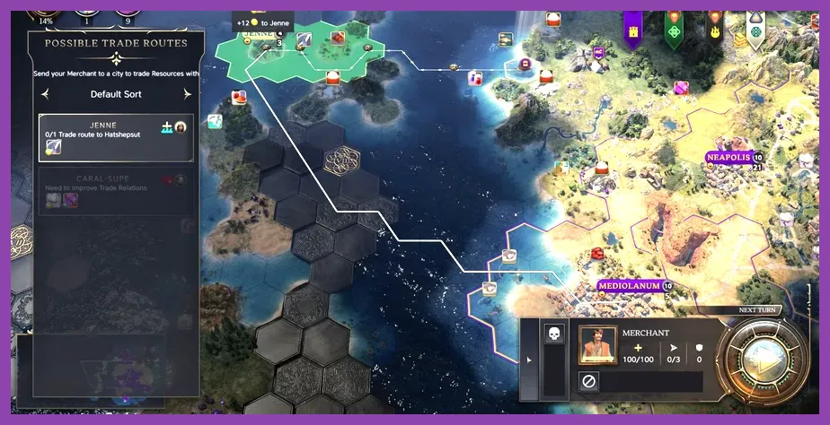 Civilization 7 Exploration age map navigation and trade