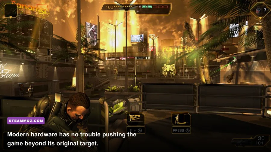 Deus Ex The Fall running at 1080p on high PC graphics settings