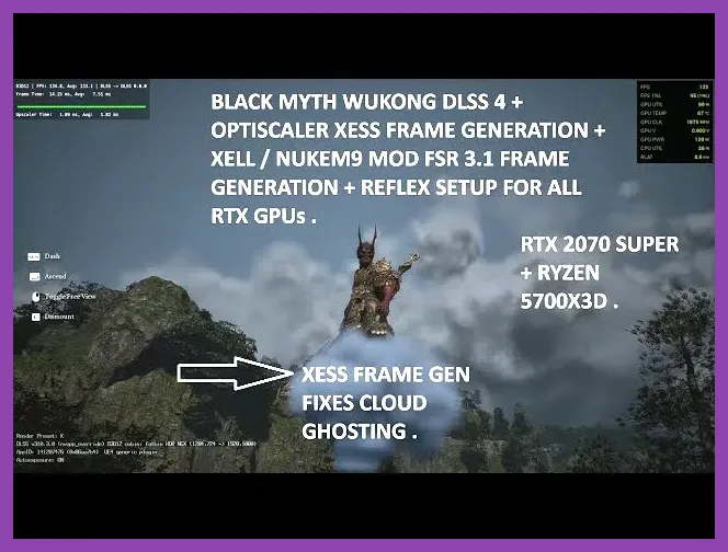 NVIDIA DLSS 3 Frame Generation enabled in Black Myth Wukong
