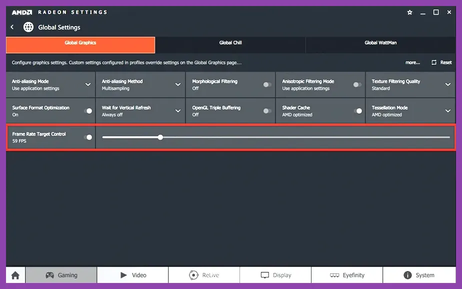 AMD Radeon performance tuning software interface