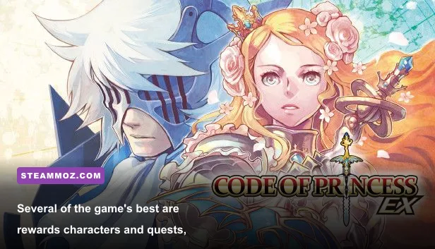 Code of Princess EX character select screen showing playable heroes
