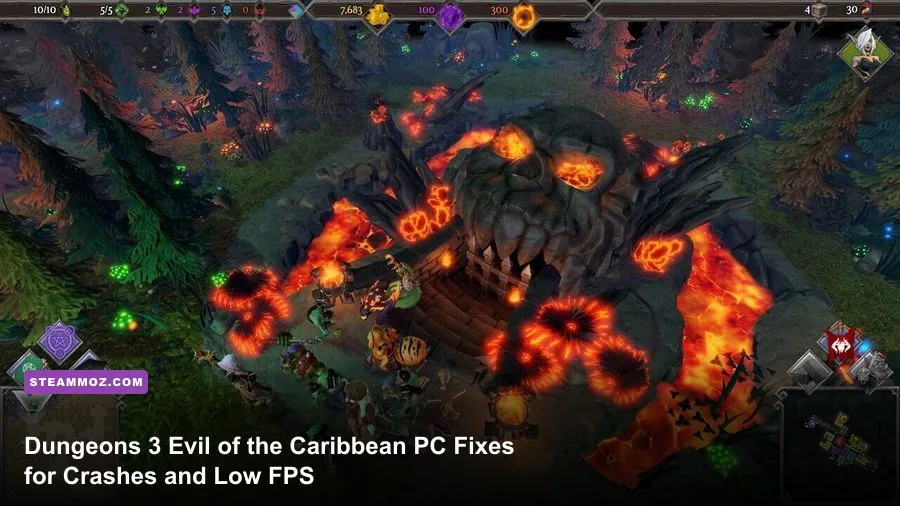 Dungeons 3 Evil of the Caribbean pirate dungeon gameplay on PC