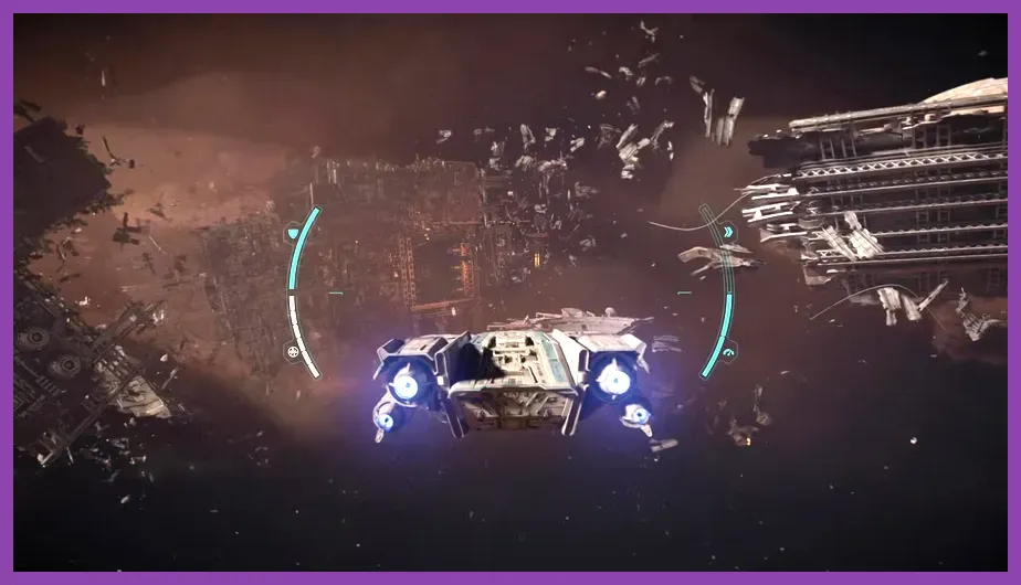 Star Wars Outlaws space combat action sequence