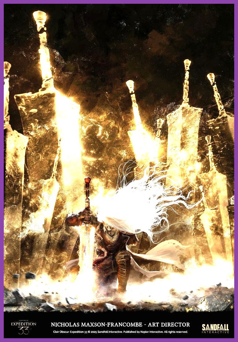 Cover art of Clair Obscur: Expedition 33 showing the protagonist in a foggy landscape