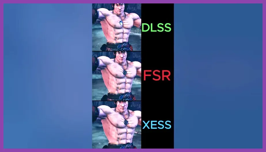Side by side comparison of DLSS Quality vs FSR Quality in Tekken 8