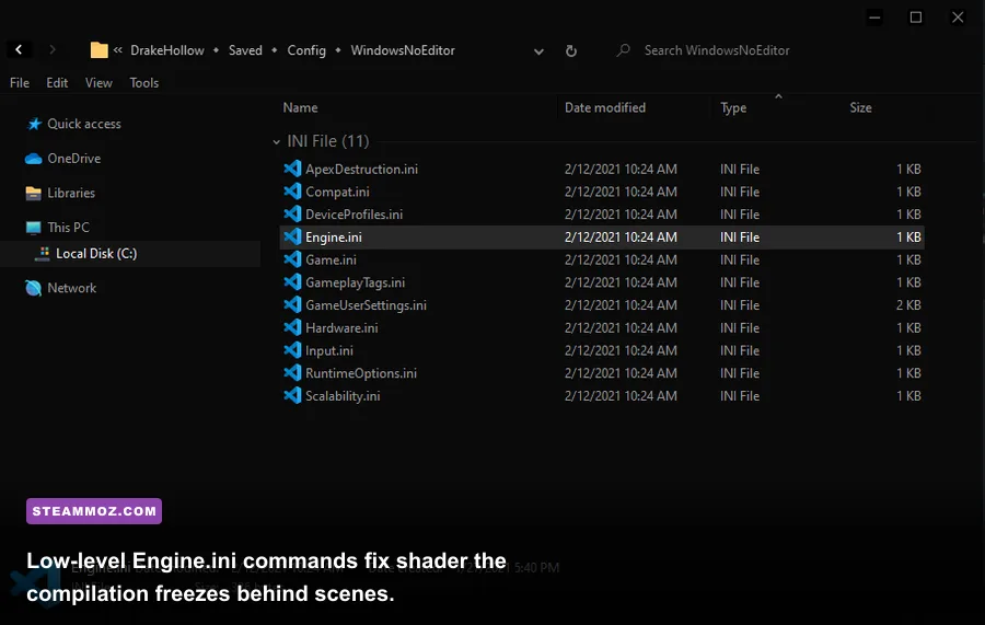 Editing configuration files for Unreal Engine games on PC