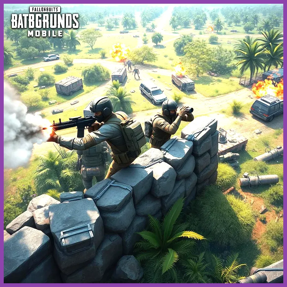 PUBG Mobile squad tactical combat