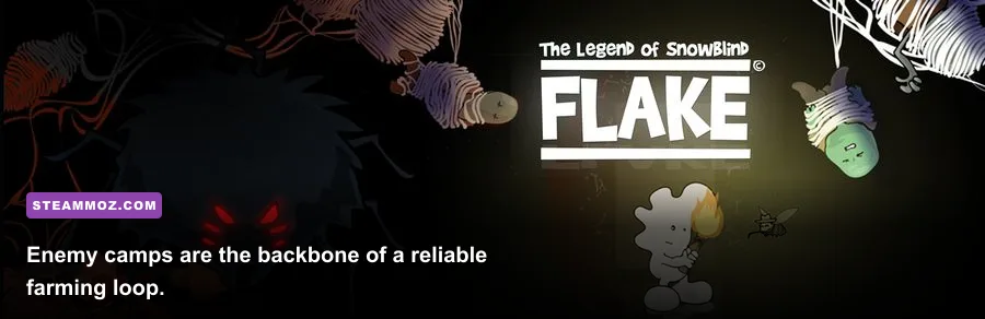 FLAKE The Legend of Snowblind enemy camp farming location