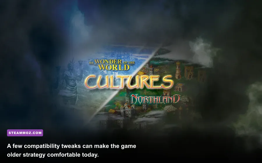 Cultures 8th Wonder of the World running on a modern widescreen gaming monitor