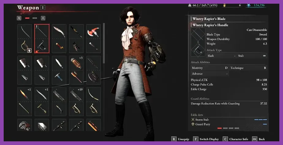 Lies of P fast technique weapon combat