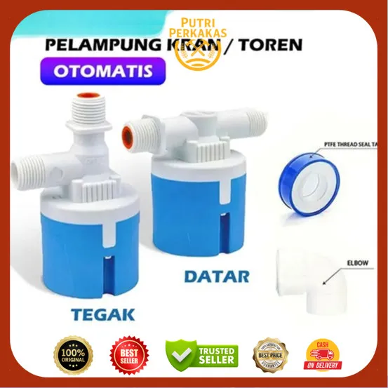 Kran Otomatis Bak Mandi 1/2 dan 3/4 Sensor Keran Tandon Air Pelampung Toren / Pelampung Kran Air Otomatis Pelampung Otomatis