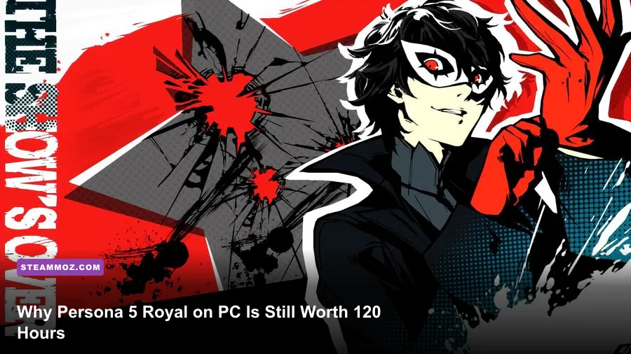 Joker performing an All-Out Attack finisher in Persona 5 Royal on PC