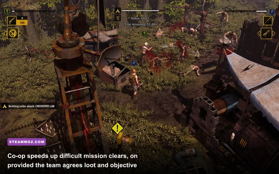 Four-player co-op mission in How to Survive 2