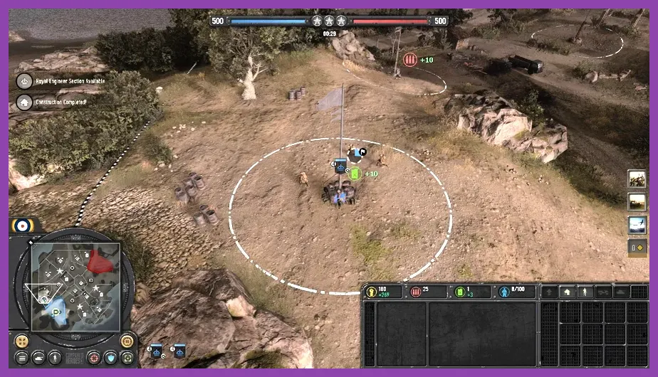 Capturing fuel and munitions points in Company of Heroes 3
