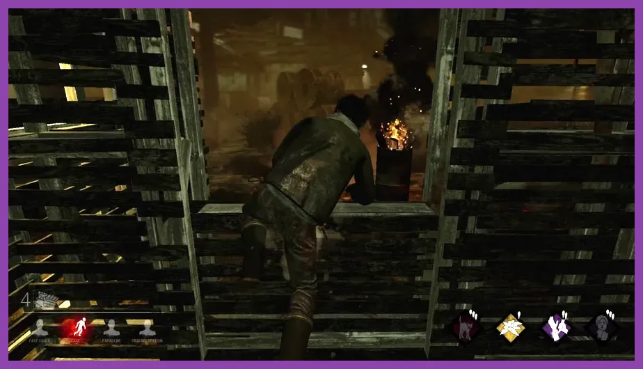 Dead by Daylight Meg Thomas vaulting a window