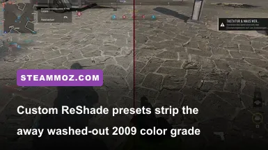 Side by side visual comparison of vanilla MW2 versus a customized ReShade preset