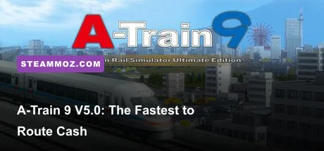 A-Train 9 V5.0 railway network crossing a developed Japanese city