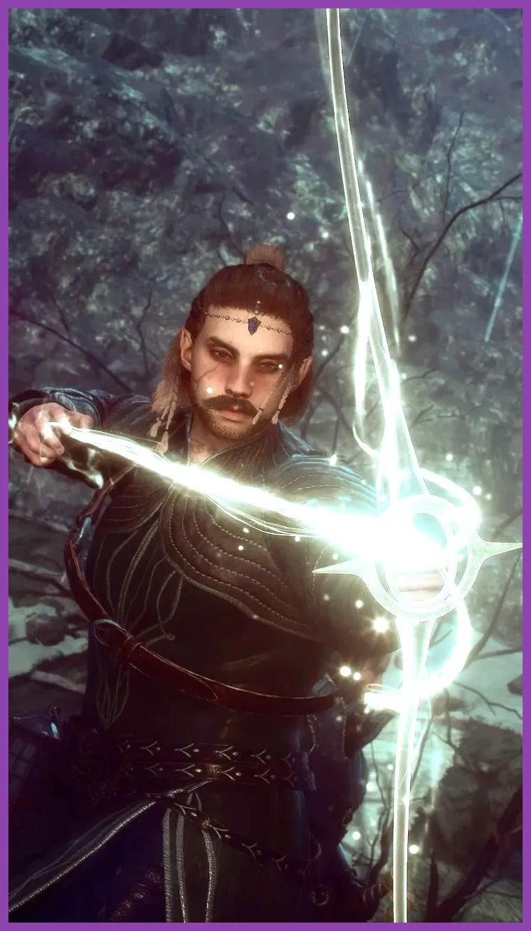 Magick Archer firing elemental bow attacks in Dragon's Dogma 2