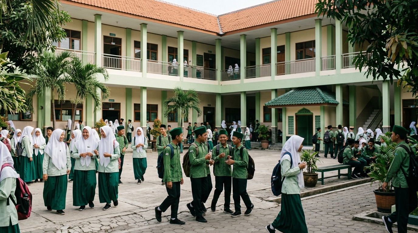 Siswa Madrasah Belajar
