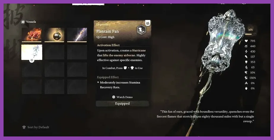Plantain Fan item in Black Myth Wukong