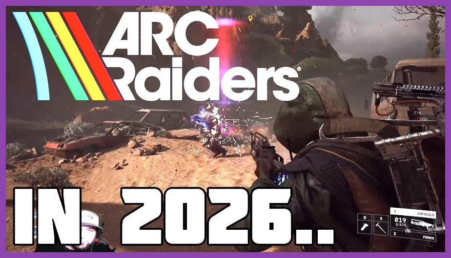 In-game screenshot showing squad combat in Arc Raiders