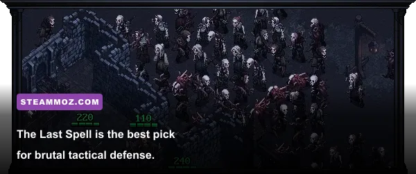 The Last Spell heroes defending a city during a monster wave