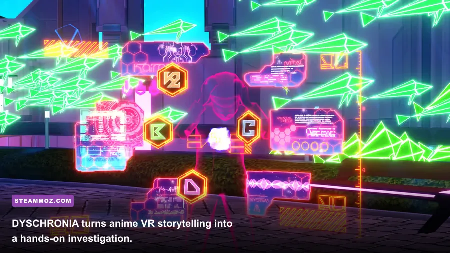 DYSCHRONIA Chronos Alternate VR detective investigation scene